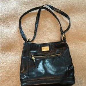 Tignanello Black Crossbody Bag with Adjustable Strap